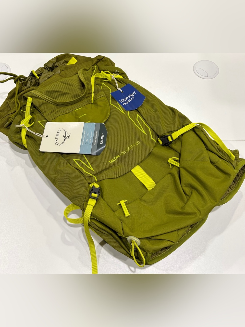 Osprey Talon Velocity 20 S/M Pack Green Yellow NWT Backpack Hipbelt